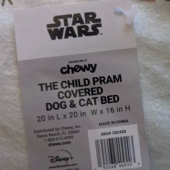 CHEWY Disney Star Wars The Child Pram 
Covered Cat & Dog Bed Small NEW Sealed - Picture 3 of 5